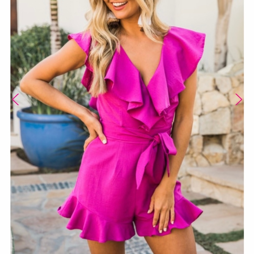 Fuchsia pink romper